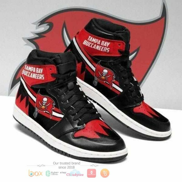 Air JD Hightop Shoes NFL Tampa Bay Buccaneers Red Black Air Jordan 1 High Sneakers