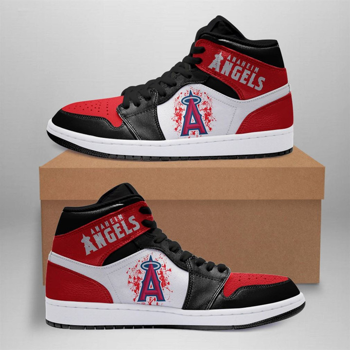 Air JD Hightop Shoes MLB Los Angeles Angels Air Jordan 1 High Sneakers V4