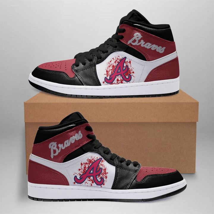 Air JD Hightop Shoes MLB Atlanta Braves Air Jordan 1 High Sneakers