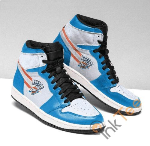 Air JD Hightop Shoes NBA Oklahoma City Thunder Blue White Air Jordan 1 High Sneakers