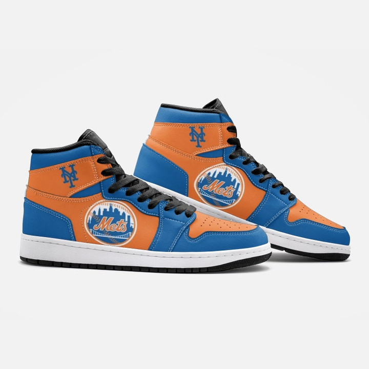 Air JD Hightop Shoes MLB New York Mets Air Jordan 1 High Sneakers V4