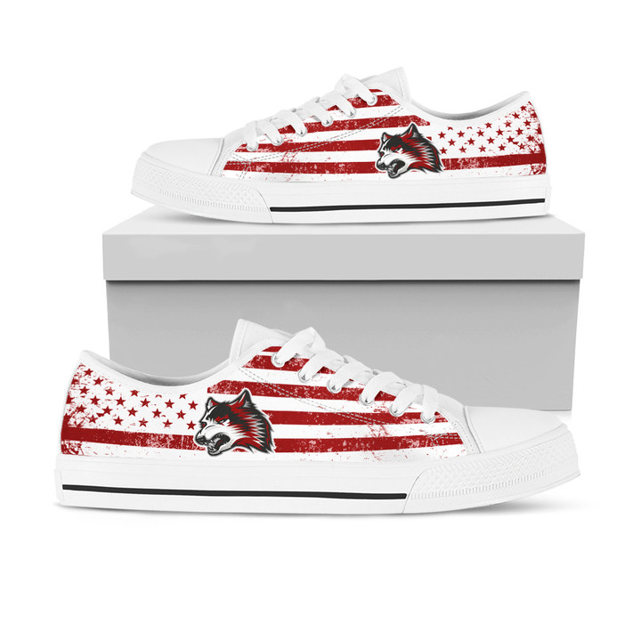 NCAA Indiana University East Red Wolves Low Top Shoes