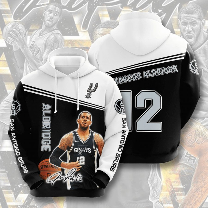 NBA San Antonio Spurs LaMarcus Aldridge Pullover Hoodie AOP Shirt ath-hd-0607