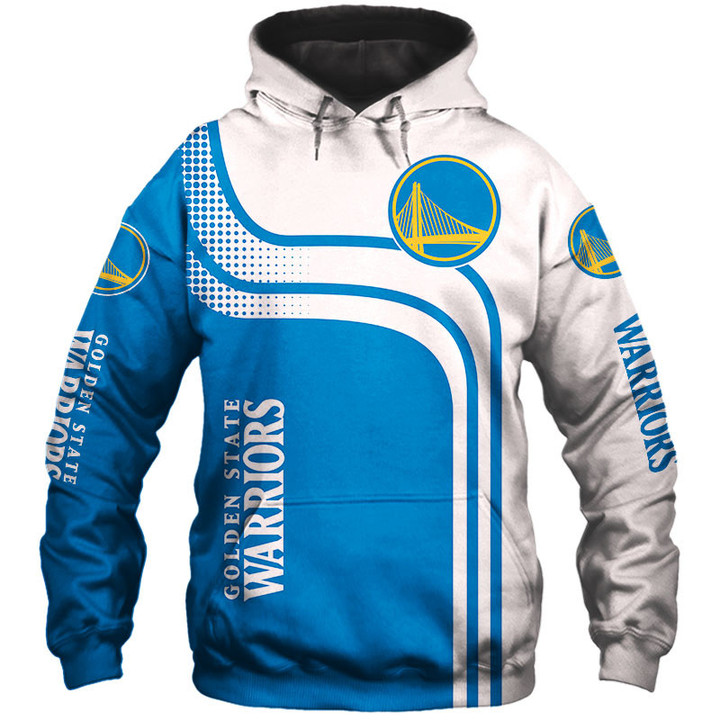 NBA Golden State Warriors Blue White Curves Pullover Hoodie AOP Shirt ath-hd-0607