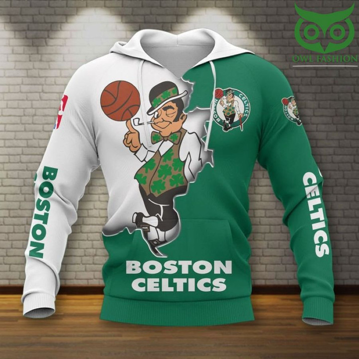 NBA Boston Celtics Mascot Pullover Hoodie AOP Shirt ath-hd-0607