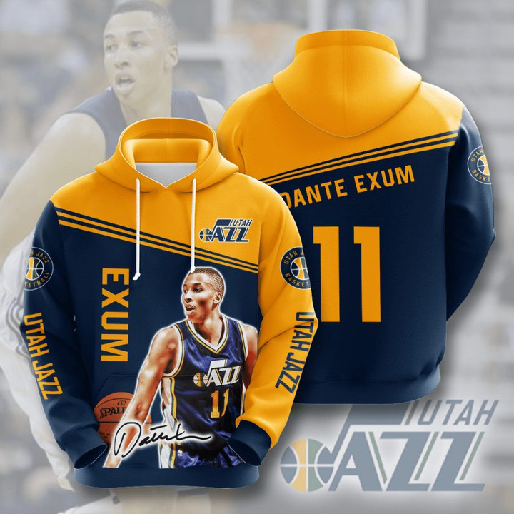 NBA Utah Jazz Dante Exum Pullover Hoodie AOP Shirt ath-hd-0607