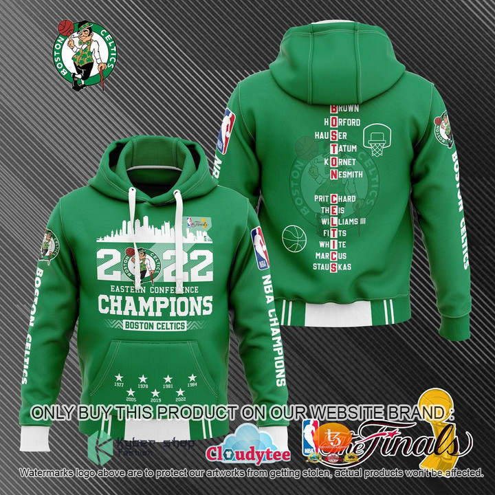 NBA Boston Celtics Green Champions 2022 Pullover Hoodie AOP Shirt ath-hd-0607
