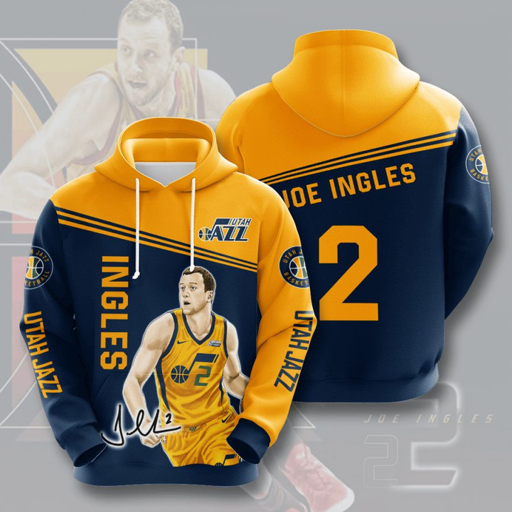 NBA Utah Jazz Joe Ingles Pullover Hoodie AOP Shirt ath-hd-0607