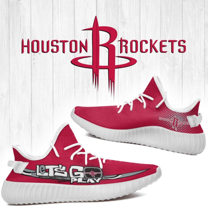 NBA Houston Rockets Let's Go Play Yeezy Boost Sneakers Shoes ah-yz-0707