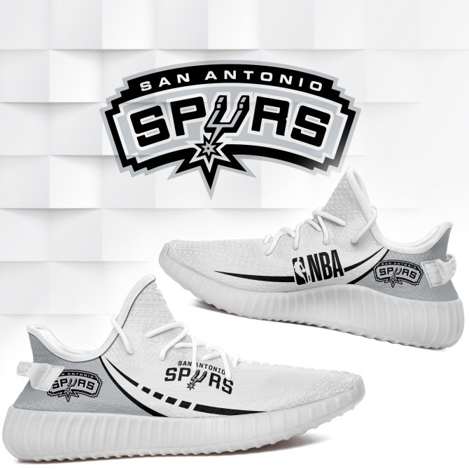 NBA San Antonio Spurs White Limited Yeezy Boost Sneakers Shoes ah-yz-0707