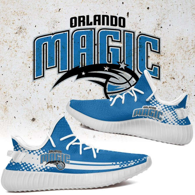 NBA Orlando Magic Blue White Yeezy Boost Sneakers Shoes ah-yz-0707