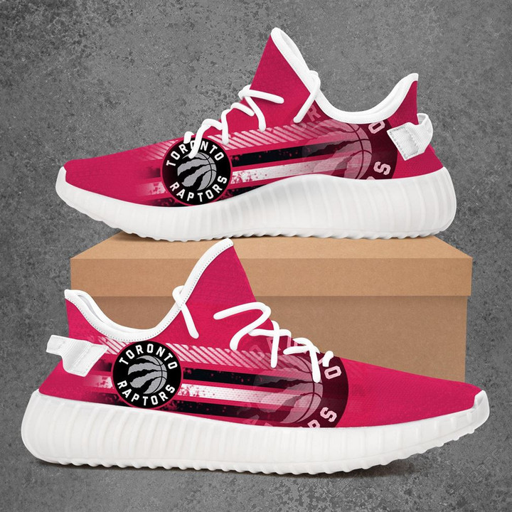NBA Toronto Raptors Red Black Yeezy Boost Sneakers V4 Shoes ah-yz-0707