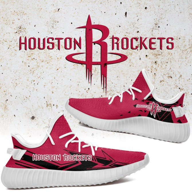 NBA Houston Rockets Red Black Arrow Yeezy Boost Sneakers Shoes ah-yz-0707
