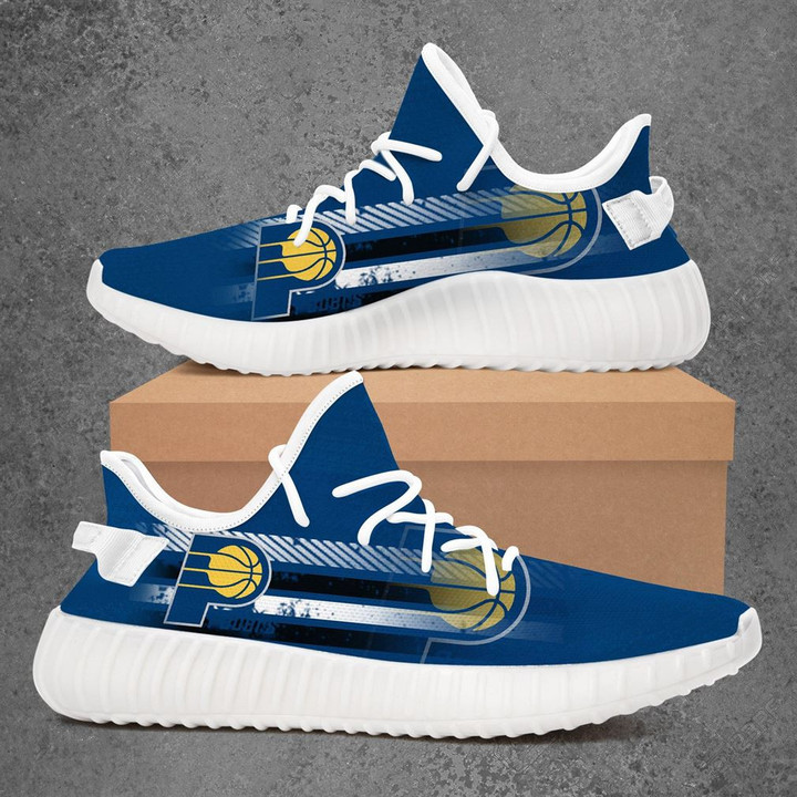 NBA Indiana Pacers Blue Black Yeezy Boost Sneakers Shoes ah-yz-0707