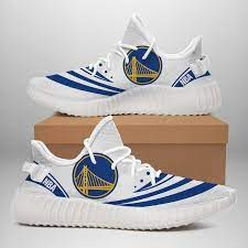 NBA Golden State Warriors White Blue Yeezy Boost Sneakers V3 Shoes ah-yz-0707