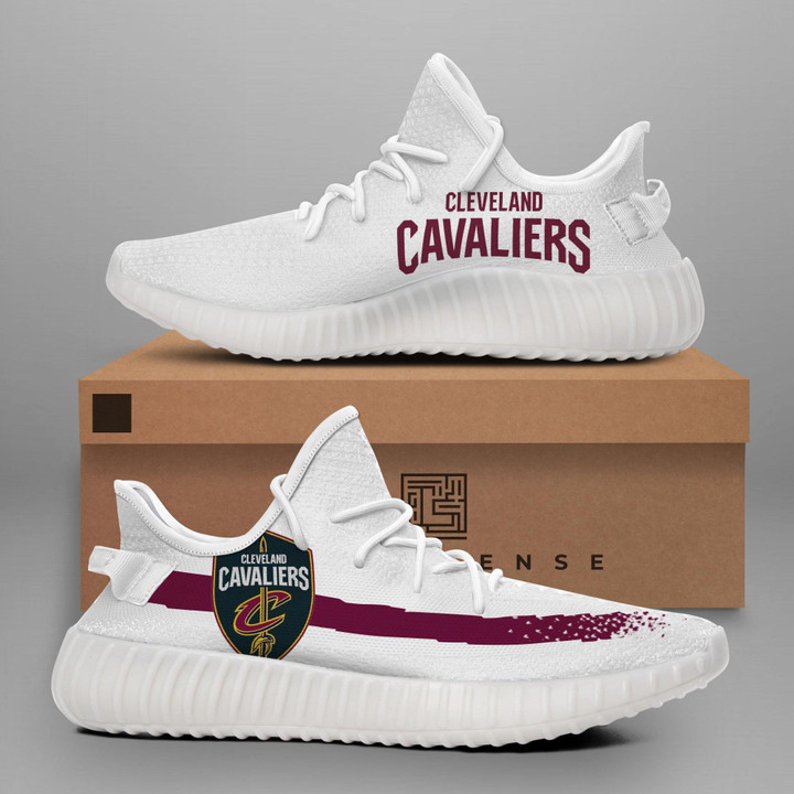 NBA Cleveland Cavaliers White Wine Yeezy Boost Sneakers V3 Shoes ah-yz-0707