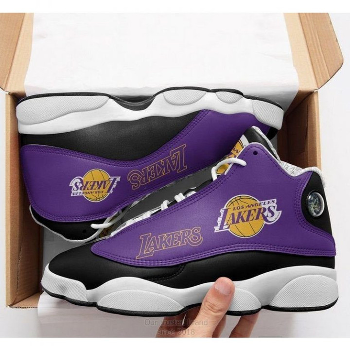 NBA Los Angeles Lakers Purple Black Air Jordan 13 Shoes ah-jd13-0707