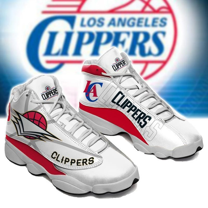 NBA Los Angeles Clippers White Red Air Jordan 13 Shoes ah-jd13-0707