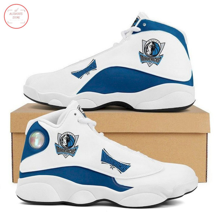 NBA Dallas Mavericks White Blue Air Jordan 13 Shoes ah-jd13-0707