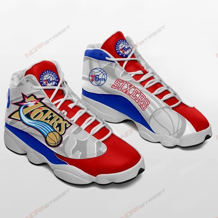 NBA Philadelphia 76ers Silver Red Limited Edition Air Jordan 13 Shoes ah-jd13-0707