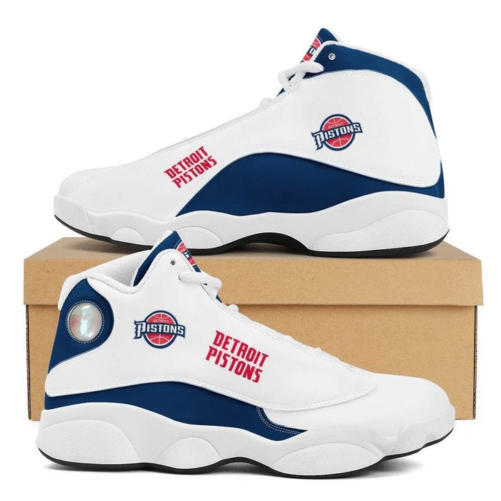 NBA Detroit Pistons White Blue Air Jordan 13 Shoes ah-jd13-0707