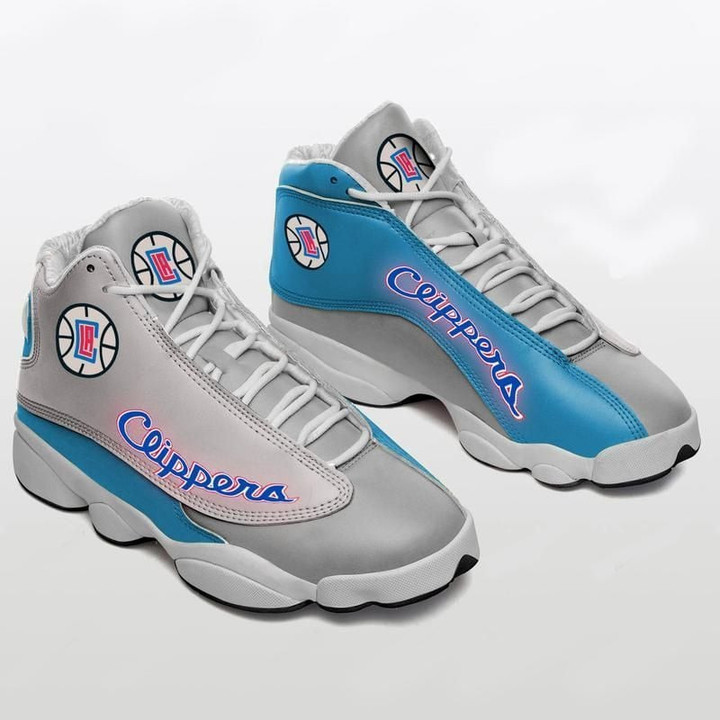 NBA Los Angeles Clippers Silver Blue Air Jordan 13 Shoes ah-jd13-0707