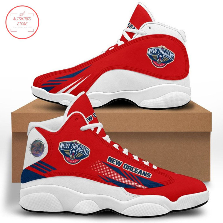 NBA New Orleans Pelicans Red Navy Air Jordan 13 Shoes ah-jd13-0707