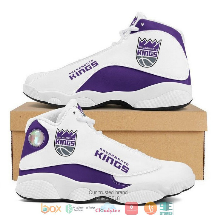 NBA Sacramento Kings White Purple Air Jordan 13 Shoes ah-jd13-0707