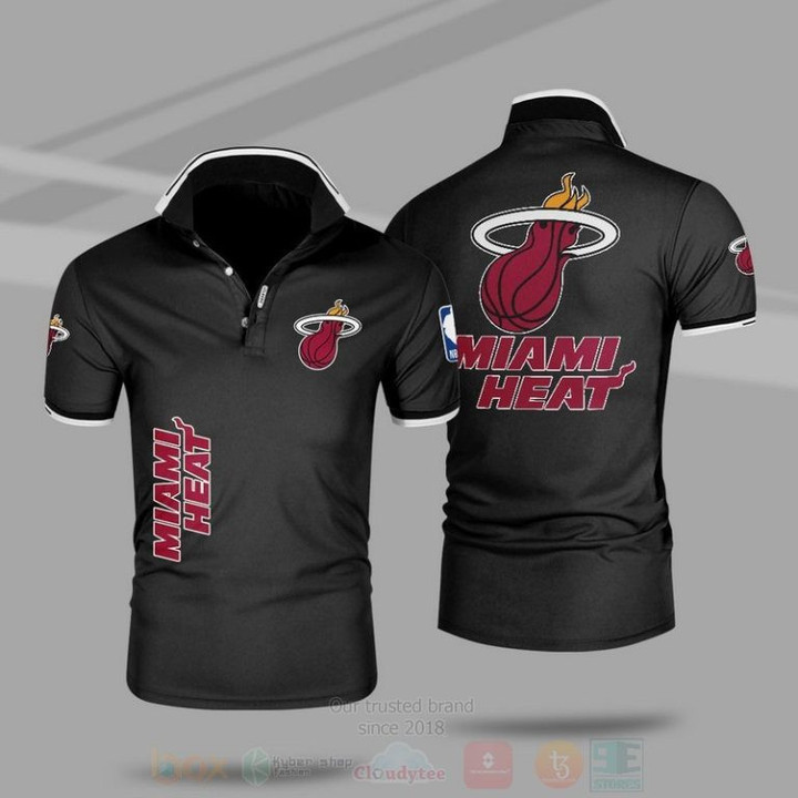 NBA Miami Heat Black Polo Shirt ath-pol-0807