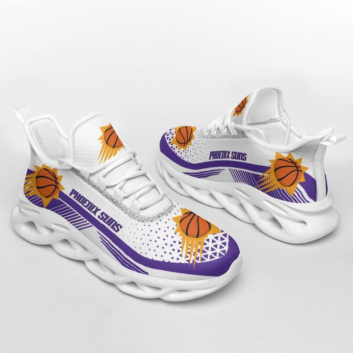 NBA Phoenix Suns White Purple Max Soul Shoes ath-ms-1007