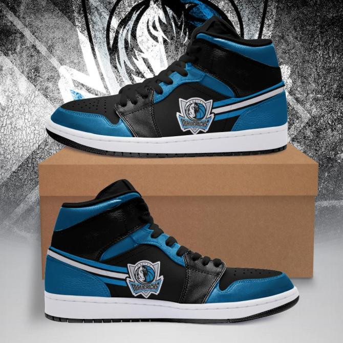 Air JD Hightop Shoes NBA Dallas Mavericks Blue Black Air Jordan 1 High Sneakers ath-jdhightop-1007