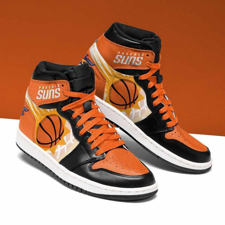 Air JD Hightop Shoes NBA Phoenix Suns Orange Black Air Jordan 1 High Sneakers ath-jdhightop-1007