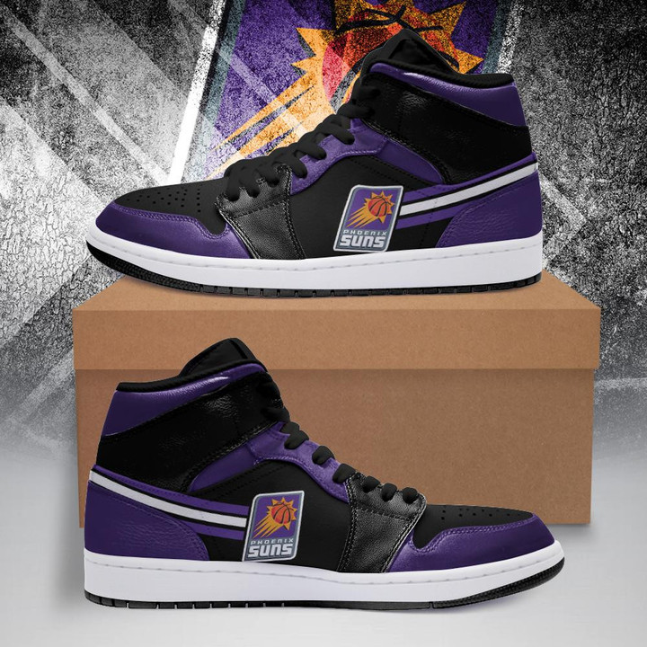 Air JD Hightop Shoes NBA Phoenix Suns Purple Black Air Jordan 1 High Sneakers ath-jdhightop-1007
