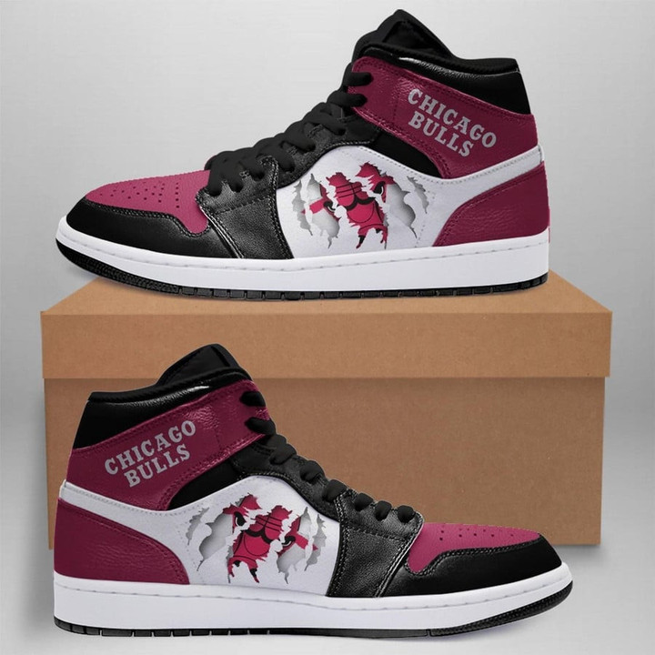 Air JD Hightop Shoes NBA Chicago Bulls Red Black Scratch Air Jordan 1 High Sneakers ath-jdhightop-1007
