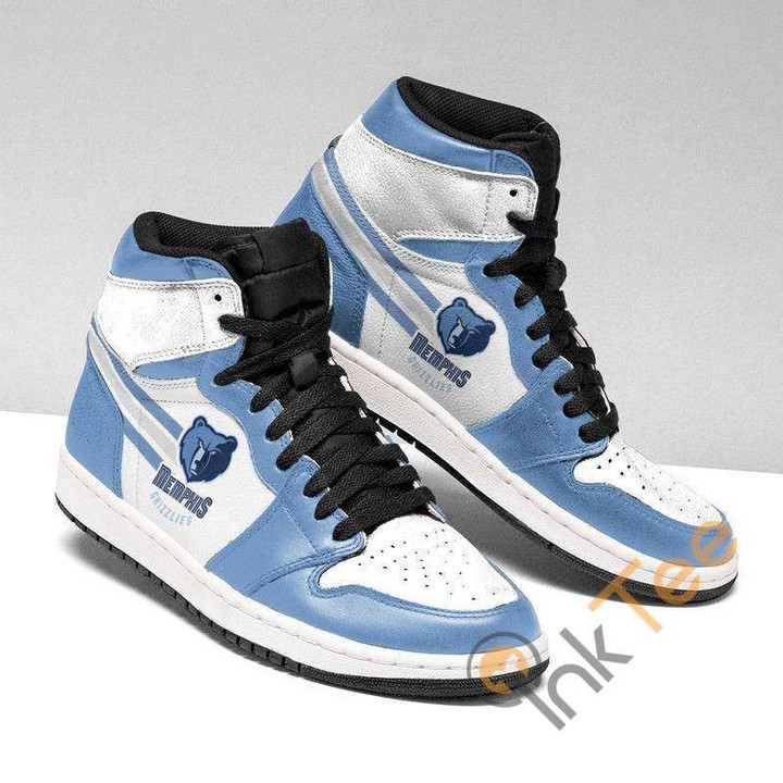 Air JD Hightop Shoes NBA Memphis Grizzlies Blue White Air Jordan 1 High Sneakers ath-jdhightop-1007