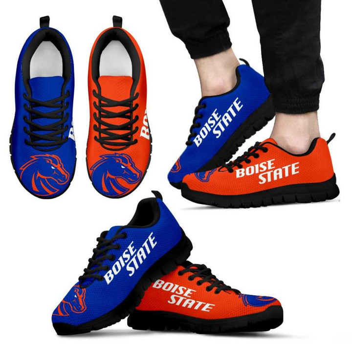 NCAA Boise State Broncos Blue Orange Running Shoes