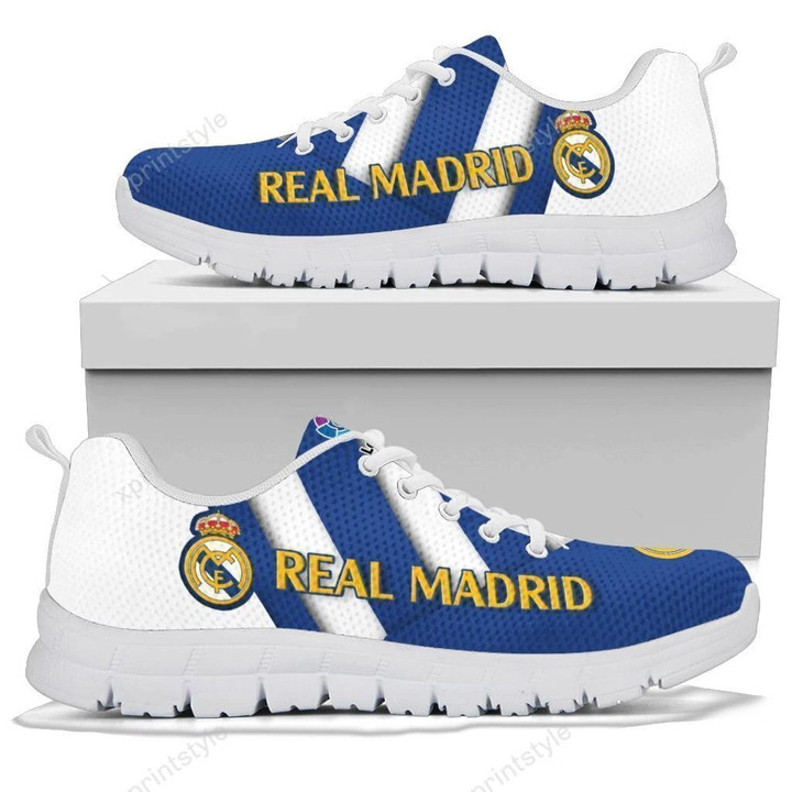 Real Madrid Blue White Running Shoes