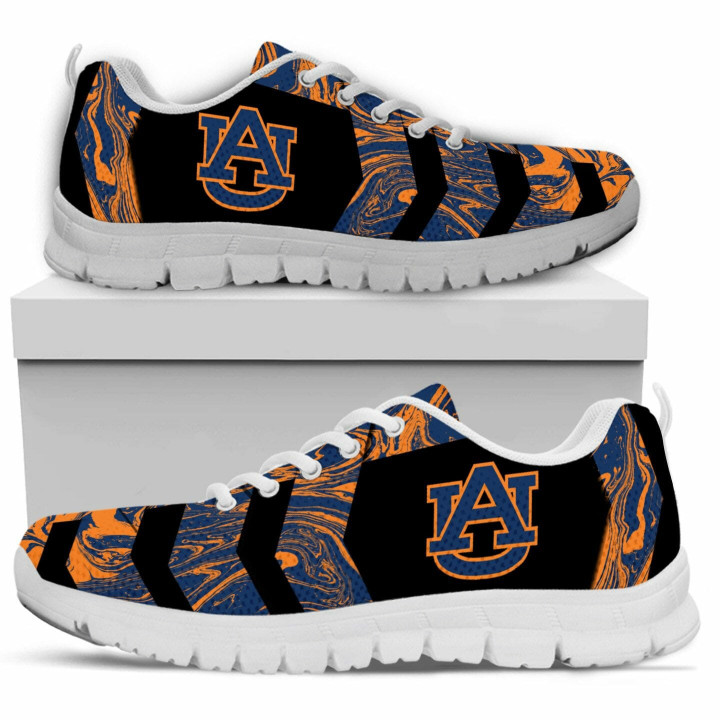 NCAA Auburn Tigers Black Orange Running Shoes
