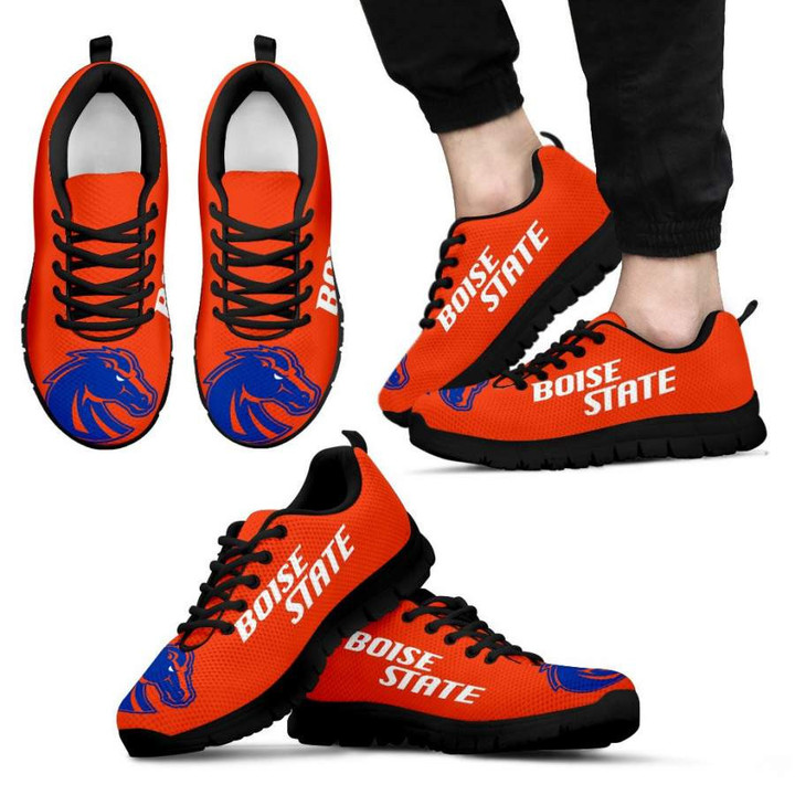 NCAA Boise State Broncos Orange Bllue Running Shoes