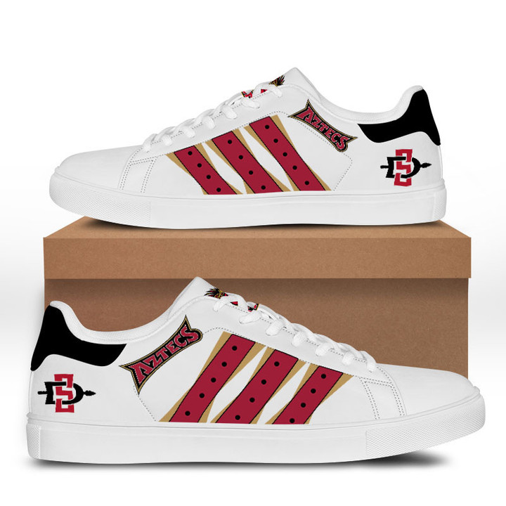 NCAA San Diego State Aztecs White Stan Smith Shoes