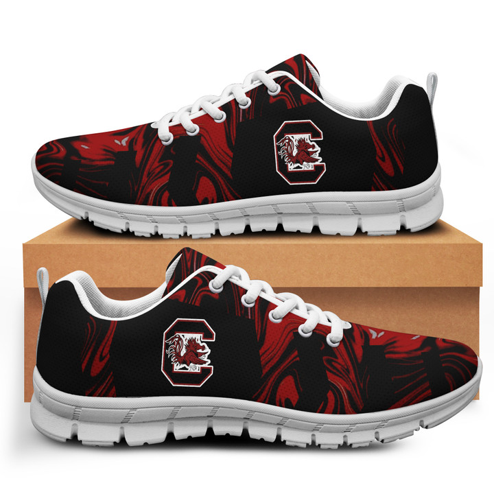 NCAA South Carolina Gamecocks Garnet Black Running Shoes V2