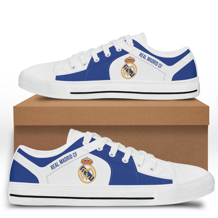 Real Madrid Blue White Low Top Shoes