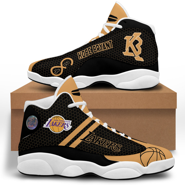 NBA Los Angeles Lakers Gold Black Kobe Bryant Air Jordan 13 Shoes