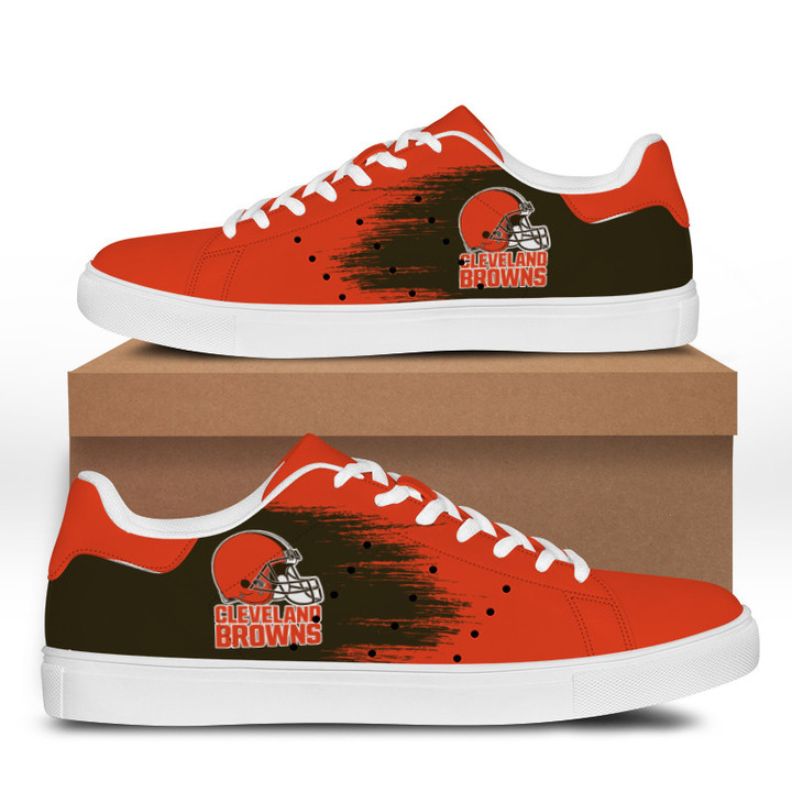 NFL Cleveland Browns Orange Brown Stan Smith Shoes