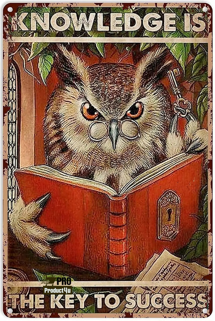 Owl Metal Sign