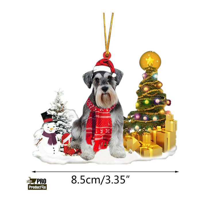 Christmas Hat Dog Outdoor Christmas Tree Ornaments
