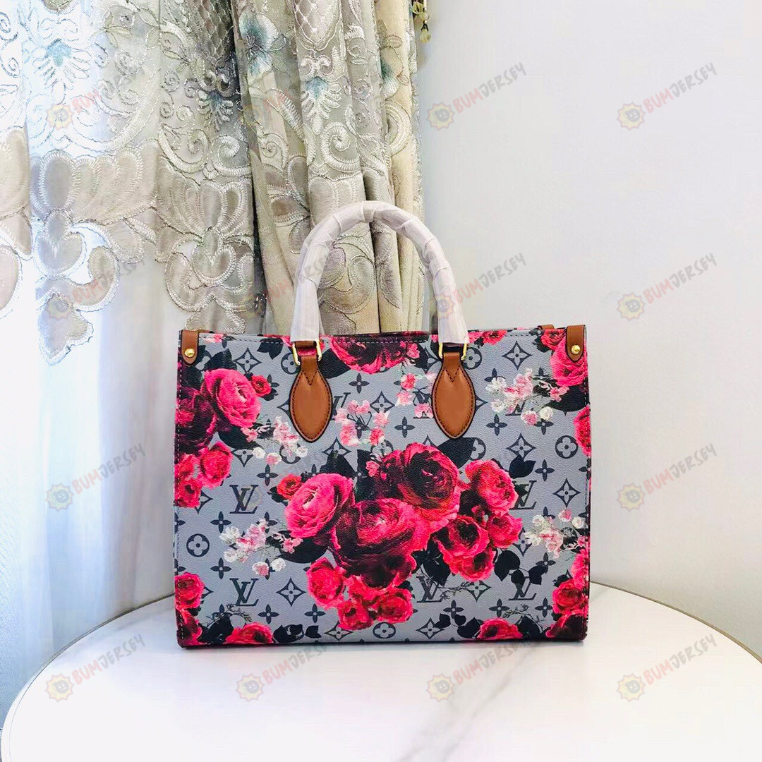 Louis Vuitton Onthego Giant Tote Bag Monogram Canvas Roses Pattern And ...