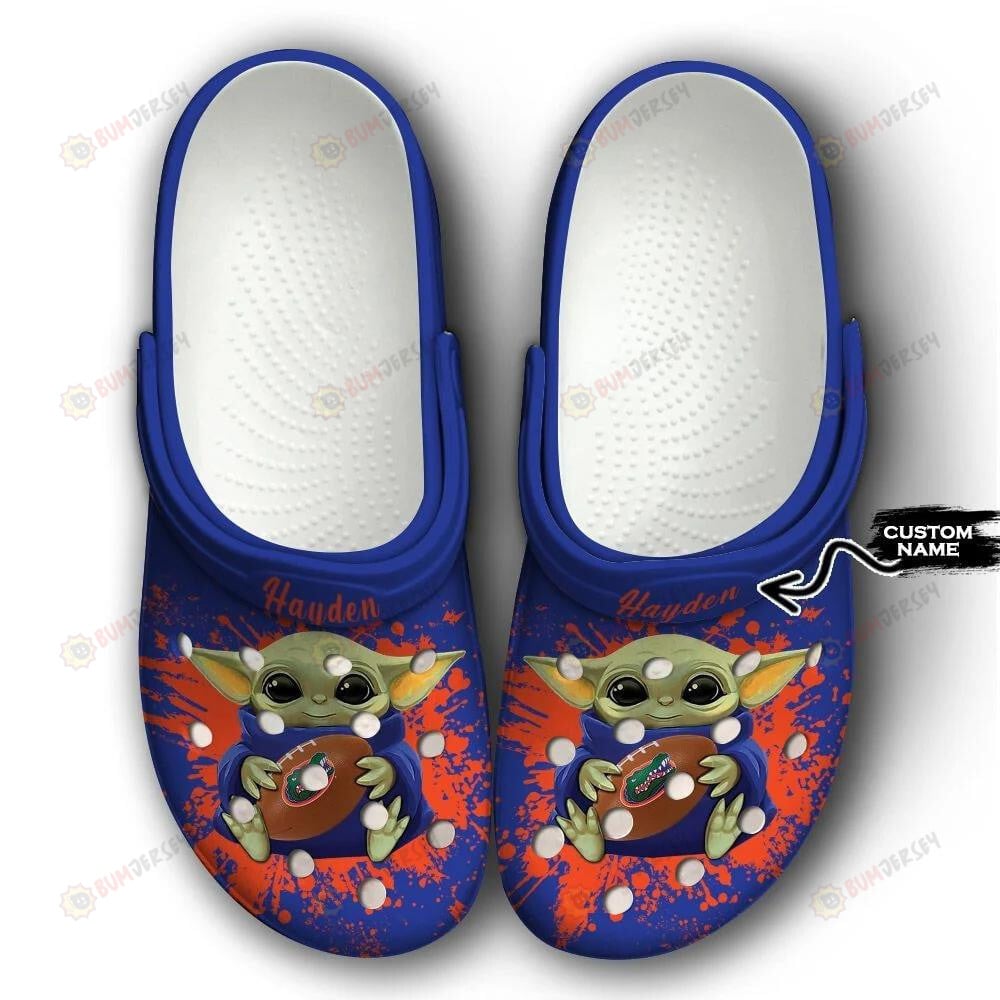 Florida Gators Baby Yoda Custom Name Crocs Classic Clogs Shoes