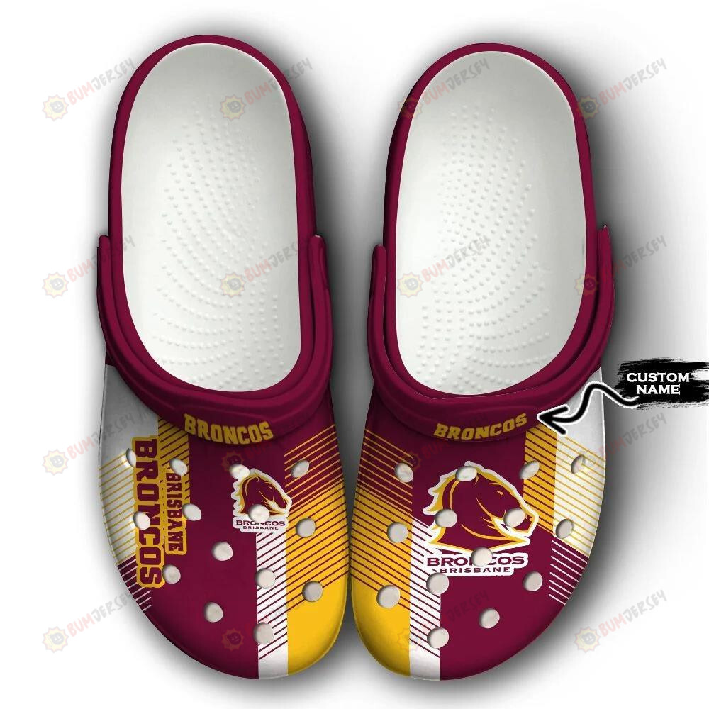 Brisbane Broncos Custom Personalized Crocs Classic Clogs Shoes