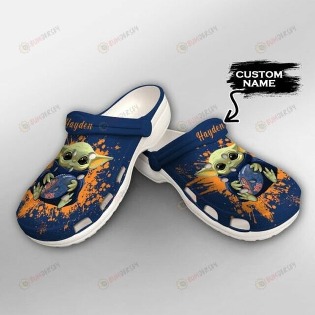 Auburn Tigers Baby Yoda Custom Name Crocs Crocband Clog Comfortable Water Shoes